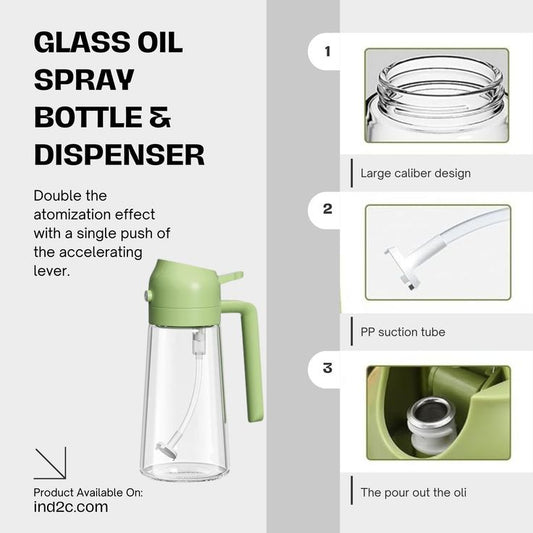 Oil Sprayer & Dispenser Bottle (500ml)