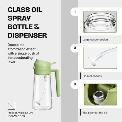 Oil Sprayer & Dispenser Bottle (500ml)