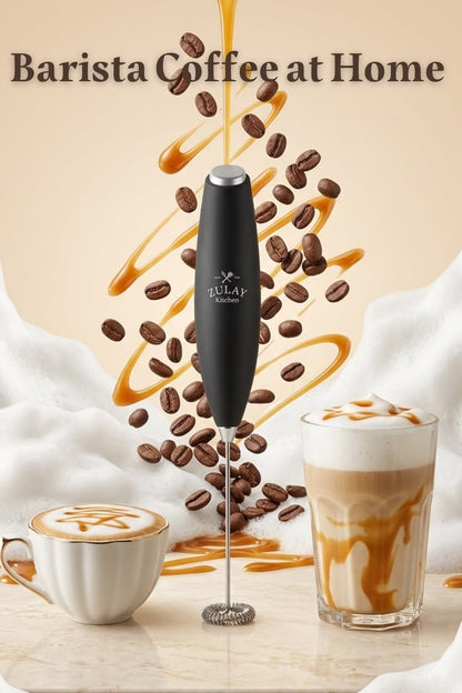 ☕ Electric Milk Frother – USB Rechargeable Hand Blender